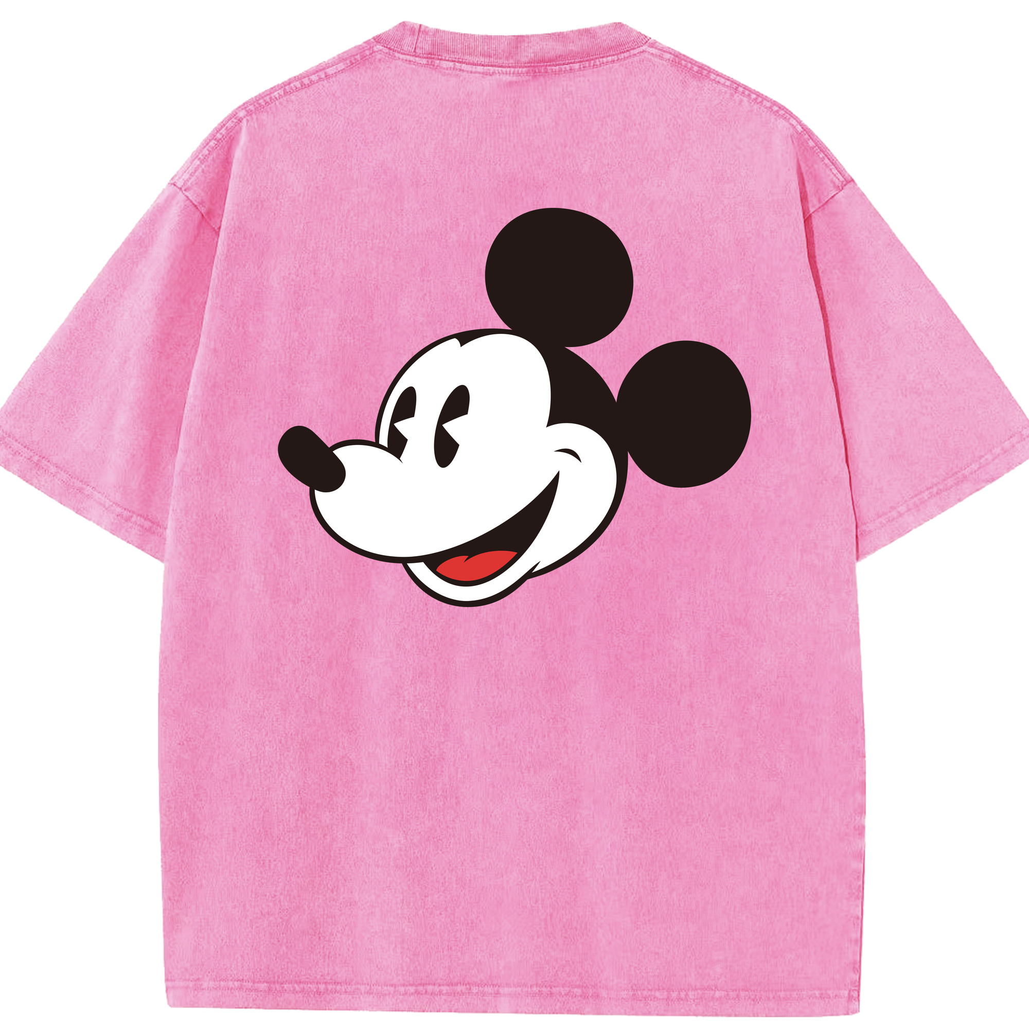 （画像用） ミッキーマウス Mickey Mouse 綿100% ヴィンテージ風 半袖Tシャツ（背面プリント）